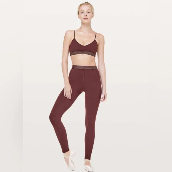 Lululemon principal dancer gold lined leggings size 6 - Picture 2 of 6